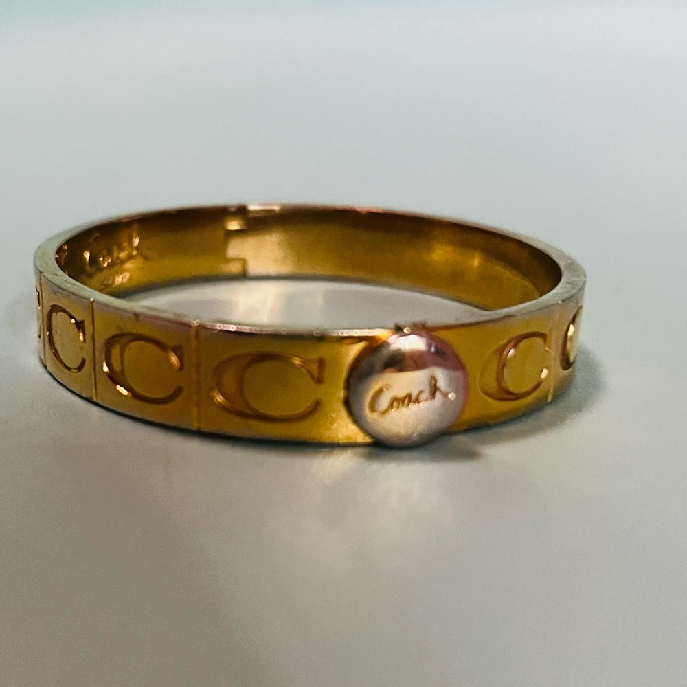 Coach C Signature Hinged Bangle Bracelet